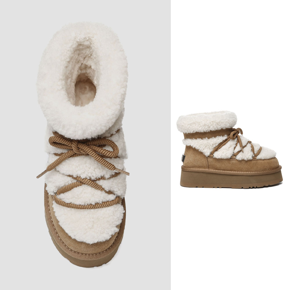 [무료배송] 호주정품 EVER AU 숏카멘 스노우 부츠 (굽3.8cm) UGG UEA3013