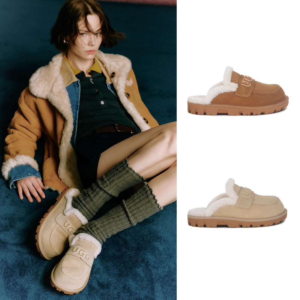 [무료배송] 호주정품 오즈라나 스텔라 로고 시어링 어그 슬리퍼 (굽 2.5cm) OZLANA UGG OZ3011