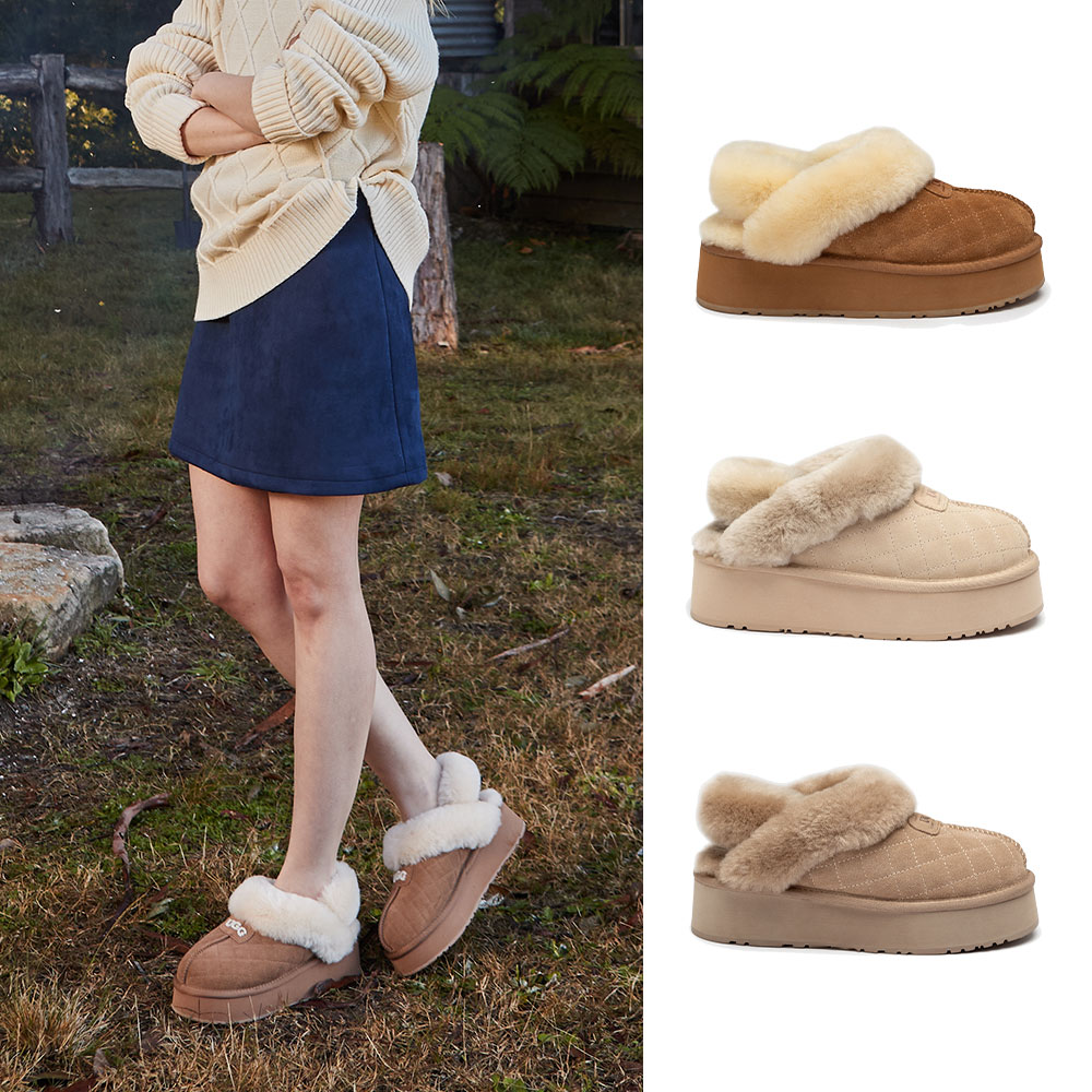 [무료배송] 호주정품 오즈웨어 코케트 마테라세 플랫폼 탈부착 밴딩 슬리퍼 (굽4.5cm) OZWEAR UGG OB114PMDE