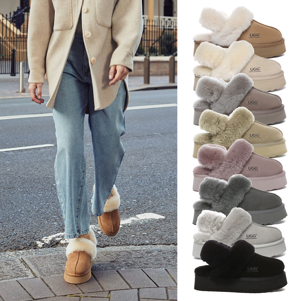 [무료배송] 호주정품 에버어그 무사 플랫폼 탈부착 밴딩 어그 슬리퍼 AS UGG AS2077